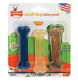 Nylabone Nylabone Moderate Chew Small Dog Value Pack Petite 3 Count