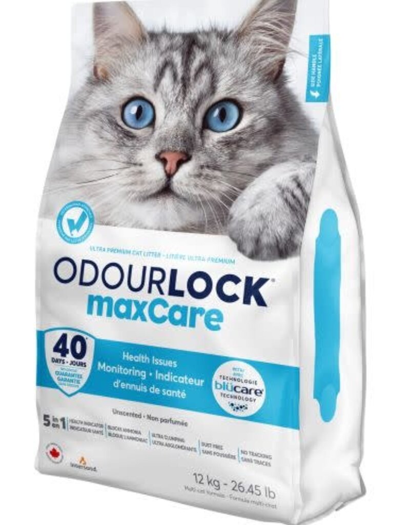 Intersand Odourlock maxCare Ultra Premium Clumping Cat Litter Unscented 12kg