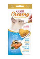 Catit Catit Creamy Superfood Treats - Salmon Recipe with Quinoa and Spirulina - 4 pack