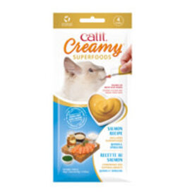 Catit Catit Creamy Superfood Treats - Salmon Recipe with Quinoa and Spirulina - 4 pack