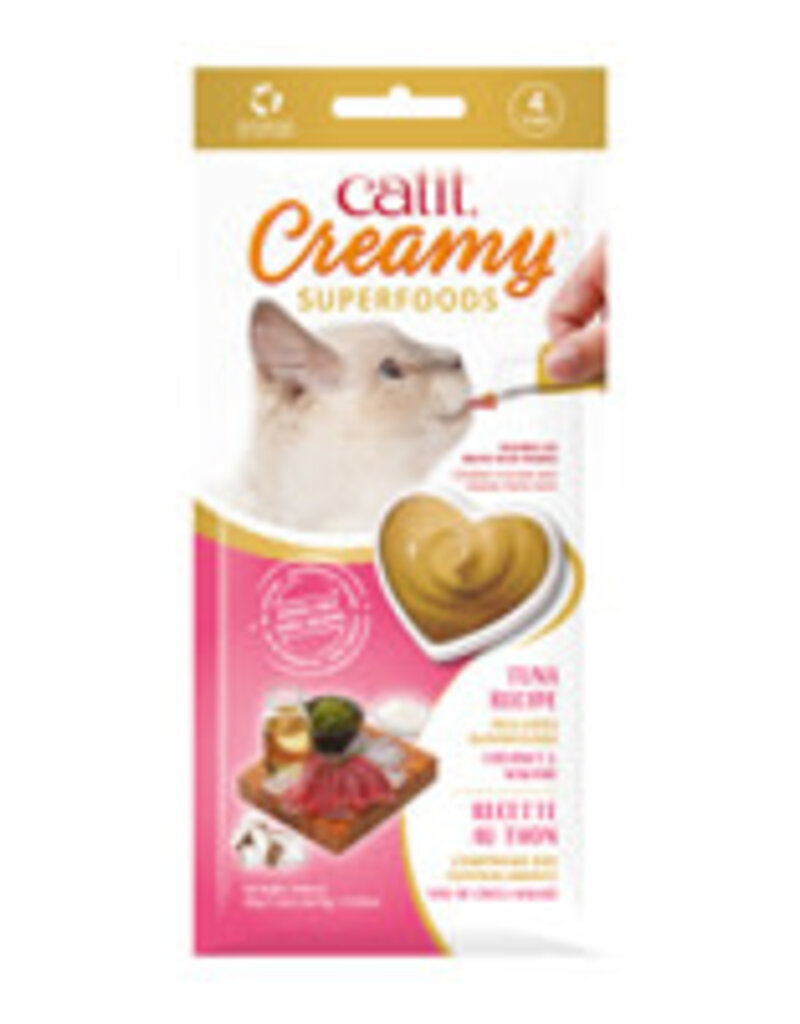 Catit Catit Creamy Superfood Treats - Tuna Recipe with Coconut and Wakame - 4 pack