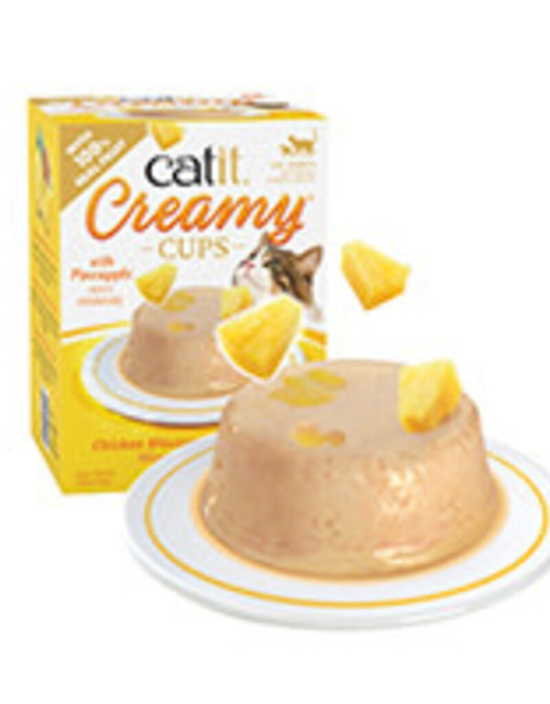 Catit Catit Creamy Cups - Chicken Mousse with Pineapple - 4 x 25g