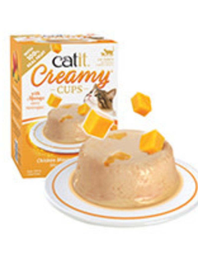 Catit Catit Creamy Cups - Chicken Mousse with Mango - 4 x 25g