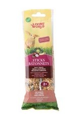 Living World Rabbit Sticks Fruit Flavour  - 2 pack