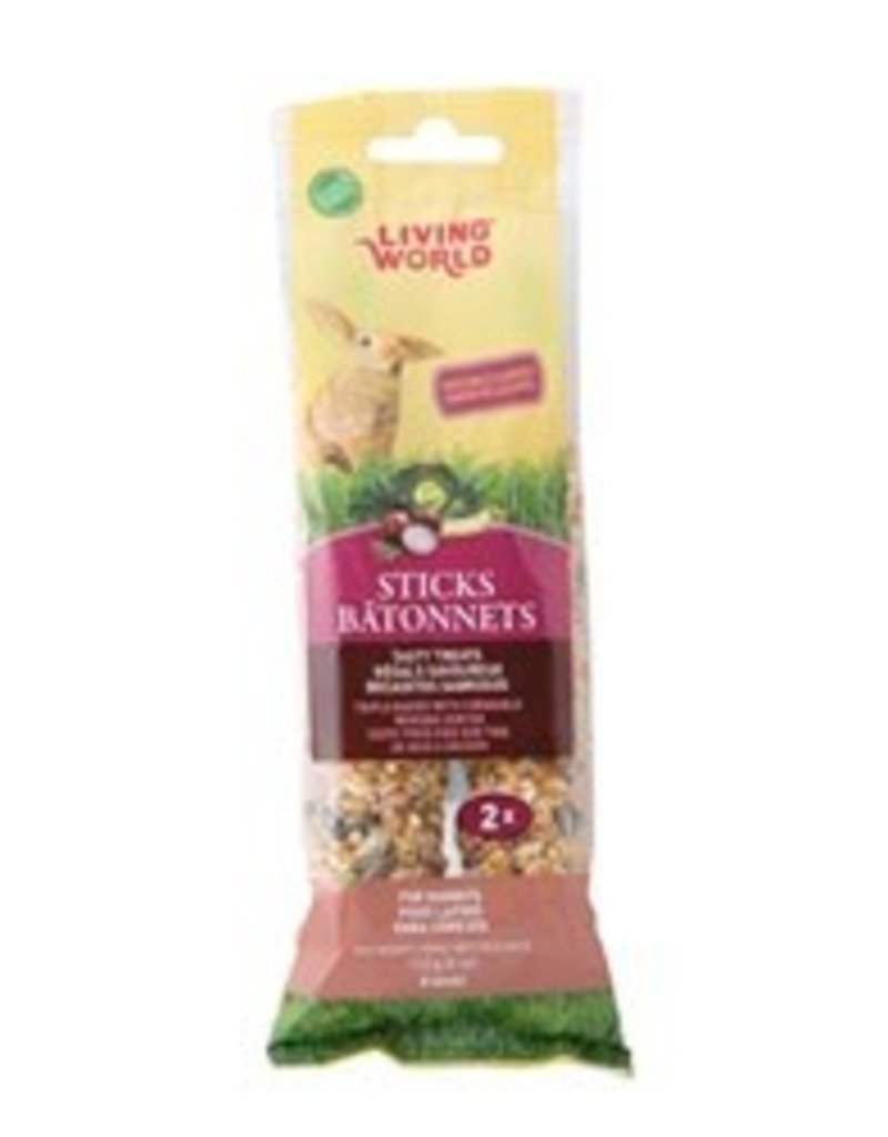 Living World Rabbit Sticks Fruit Flavour  - 2 pack