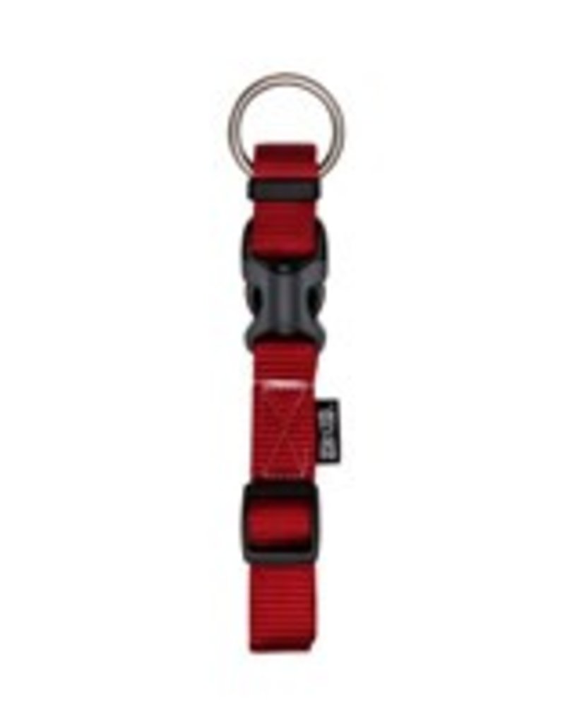 Zeus Adjustable Nylon Dog Collar - Deep Red - XLarge
