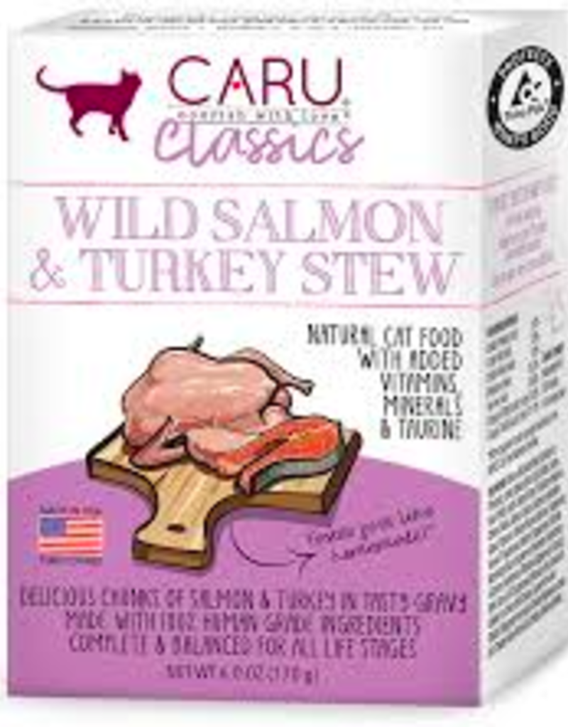 Caru Caru Tetra Pack Classics Salmon & Turkey Stew for Cats 6oz