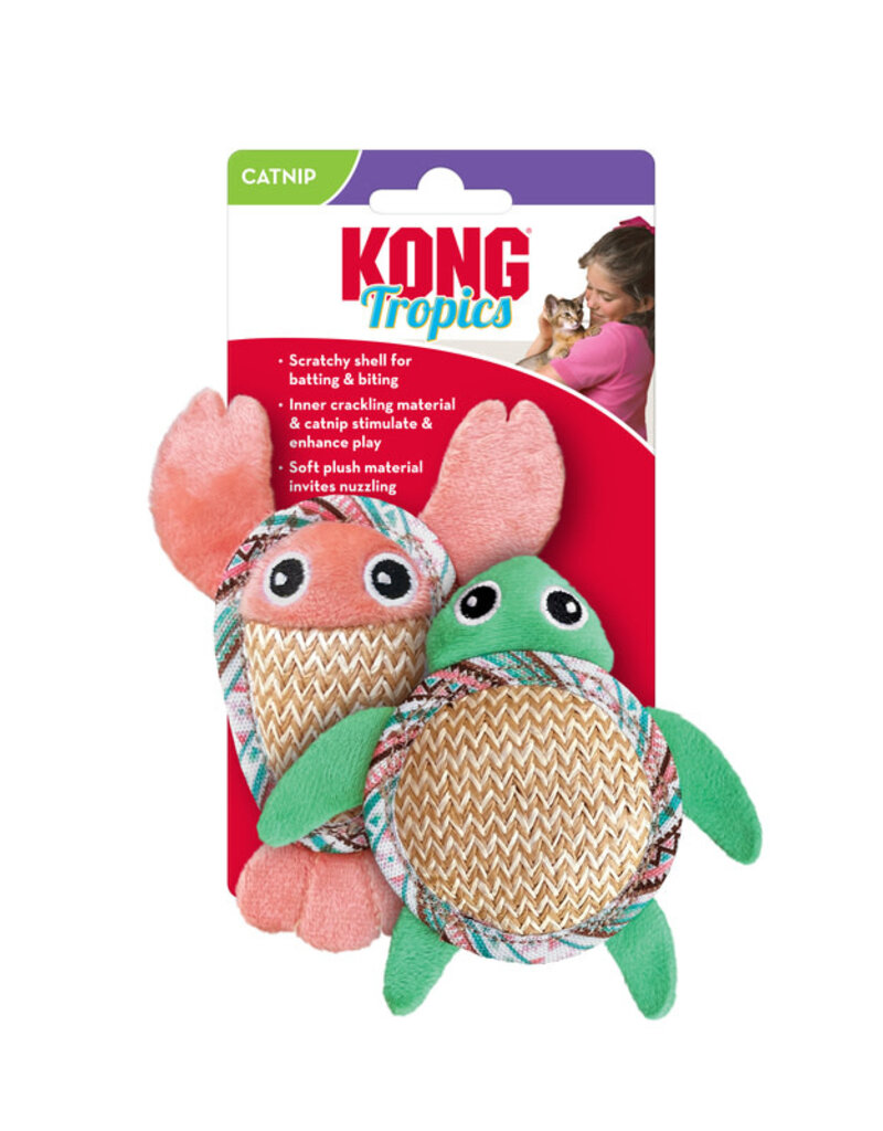 Kong Kong Tropics Pals Cat Toy - 2 pk