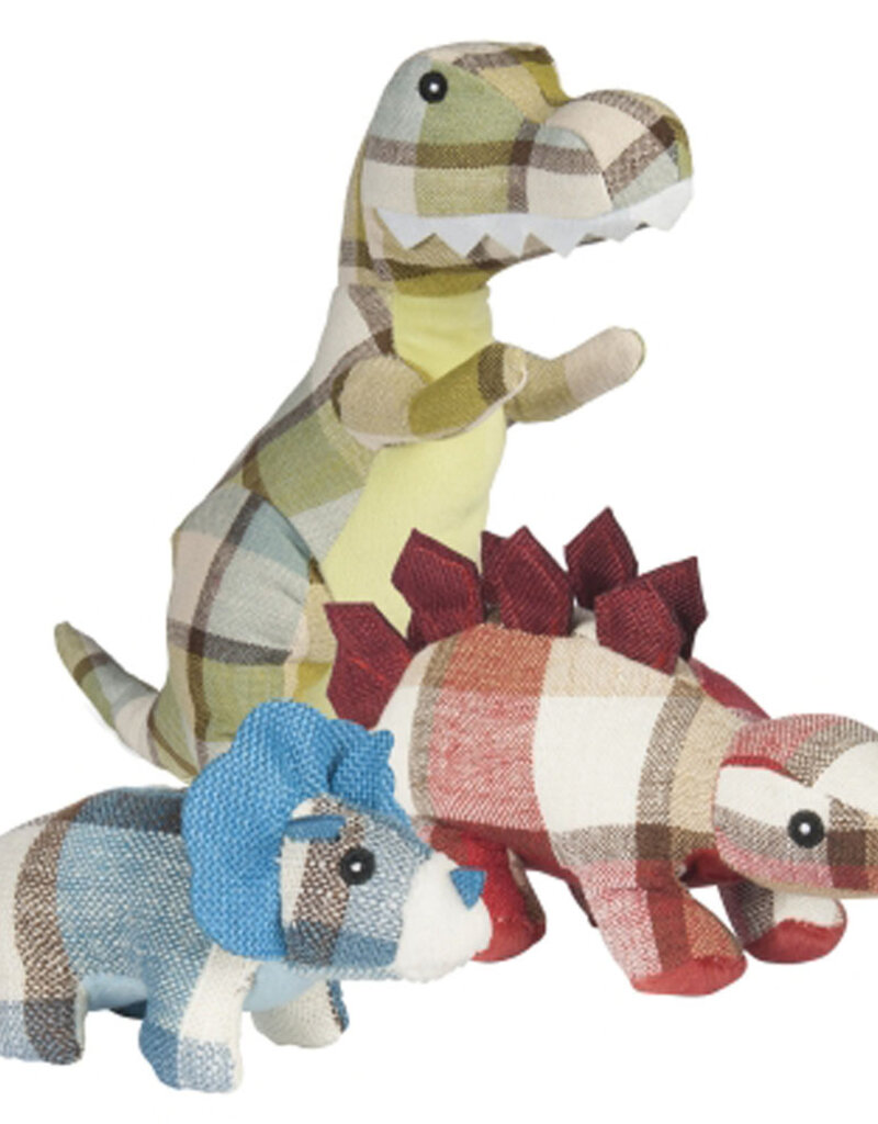 Multipet Plaidosaurus Dog Toy - 6" - Assorted Colours