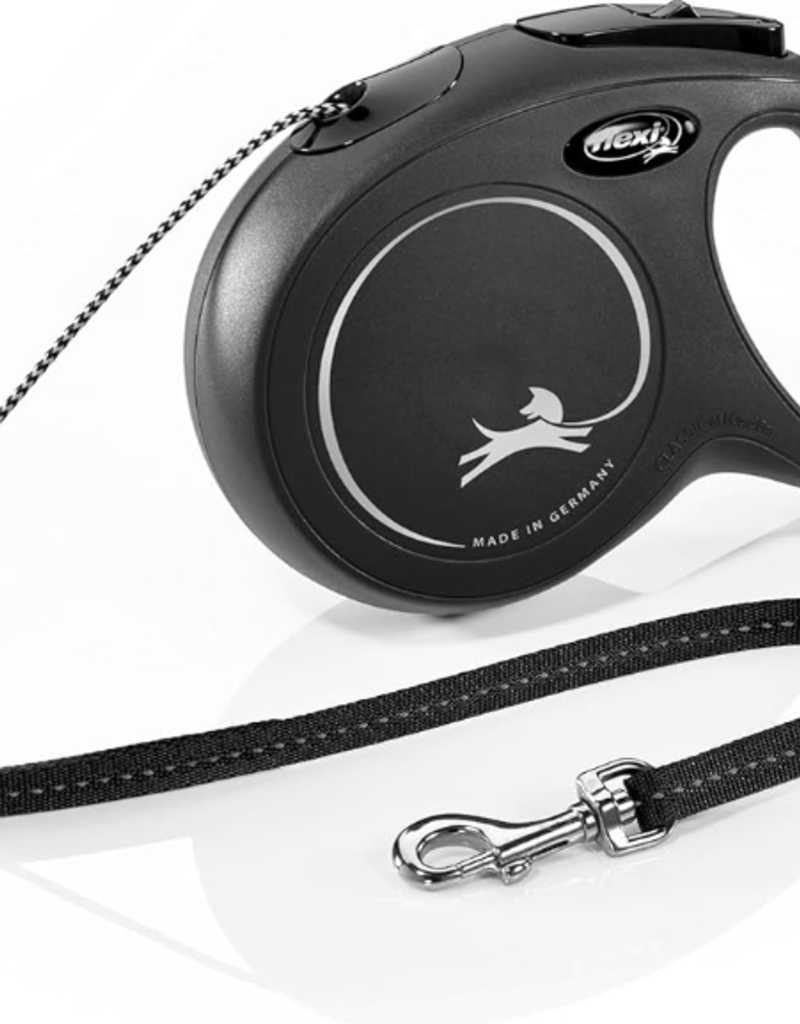 flexi Flexi Classic Cord Retractable Leash - Black - XS (3m)