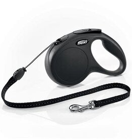 flexi Flexi Classic Cord Retractable Leash - Black - S (5m)