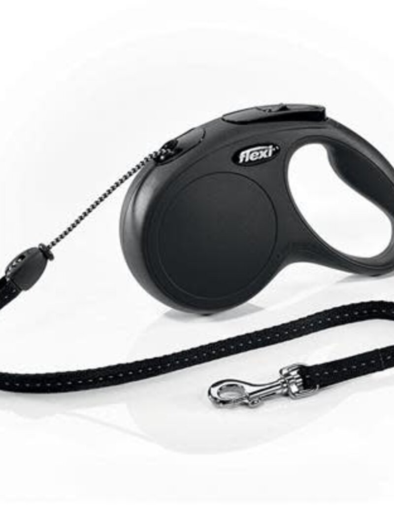 flexi Flexi Classic Cord Retractable Leash - Black - S (5m)
