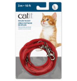 Catit Catit Nylon Tie-out - Red - 3 m (10 ft)