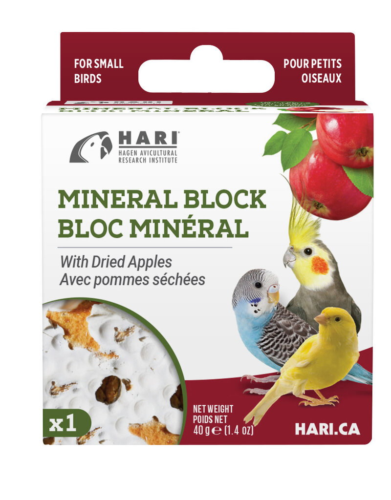 hari Hari Mineral Block for Small Birds - Dried Apple - 40g - 1 pack
