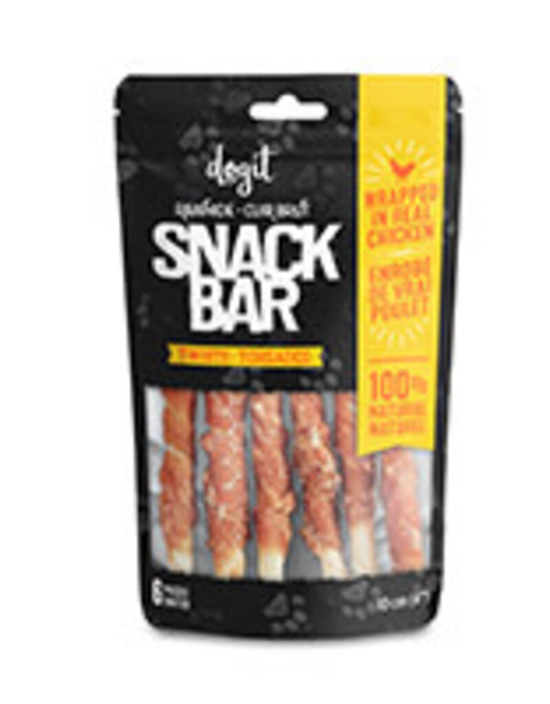 Dogit Dogit Snack Bar Rawhide - Chicken-Wrapped Twists - 6 pcs (10 cm/4 in)