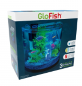 GloFish Half Moon with Blue LED Bubbler - 3 Gal