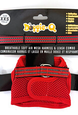 Doggie-Q Doggie-Q Mesh Dog Harness & Leash Combo - Red - XXS