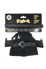 Doggie-Q Doggie-Q Mesh Dog Harness & Leash Combo - Black - XS
