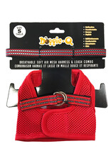 Doggie-Q Doggie-Q Mesh Dog Harness & Leash Combo - Red - S