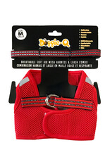 Doggie-Q Doggie-Q Mesh Dog Harness & Leash Combo - Red - M