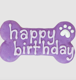 Bosco and Roxy's Cookie - Bosco and Roxy's Happy Birthday 6" Bone Purple 1pc.