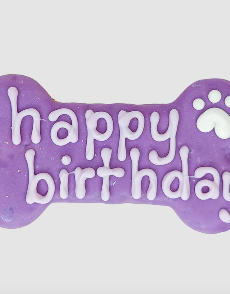 Bosco and Roxy's Cookie - Bosco and Roxy's Happy Birthday 6" Bone Purple 1pc.