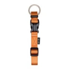 Zeus Adjustable Nylon Dog Collar - Tangerine - Medium