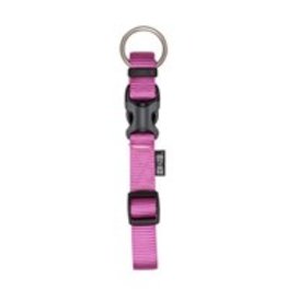 Zeus Adjustable Nylon Dog Collar - Fuchsia - Large