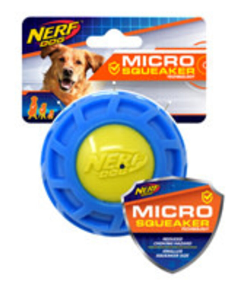 Nerf Dog Nerf Micro Squeak Exo Ball - Medium - Blue & Green - 7.5 cm (3 in)