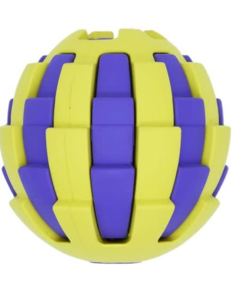 Bud'Z Rubber Astro with Treat Hole - Yellow 3in