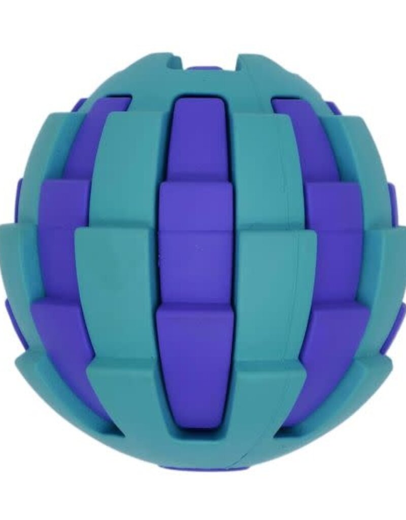 Bud'Z Rubber Astro with Treat Hole - Blue 3in