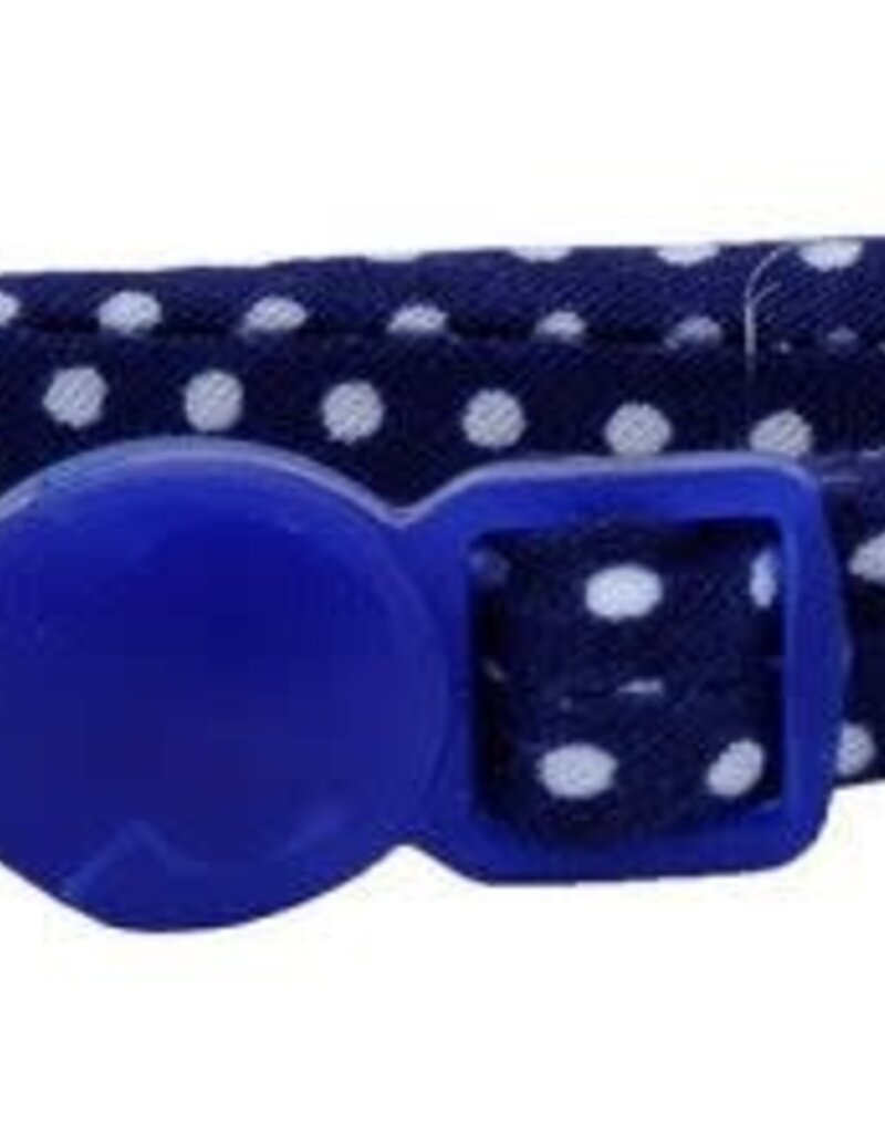 Lil Pals Li'L Pals Round Kitten Collar Navy Dots Cat 1pc 5/16x8in