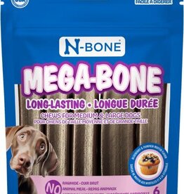 N-Bone N-Bone Mega Bone Long Lasting Chew Sticks for Dogs - Blueberry & Pumpkin Muffin 6pk (16.8oz)