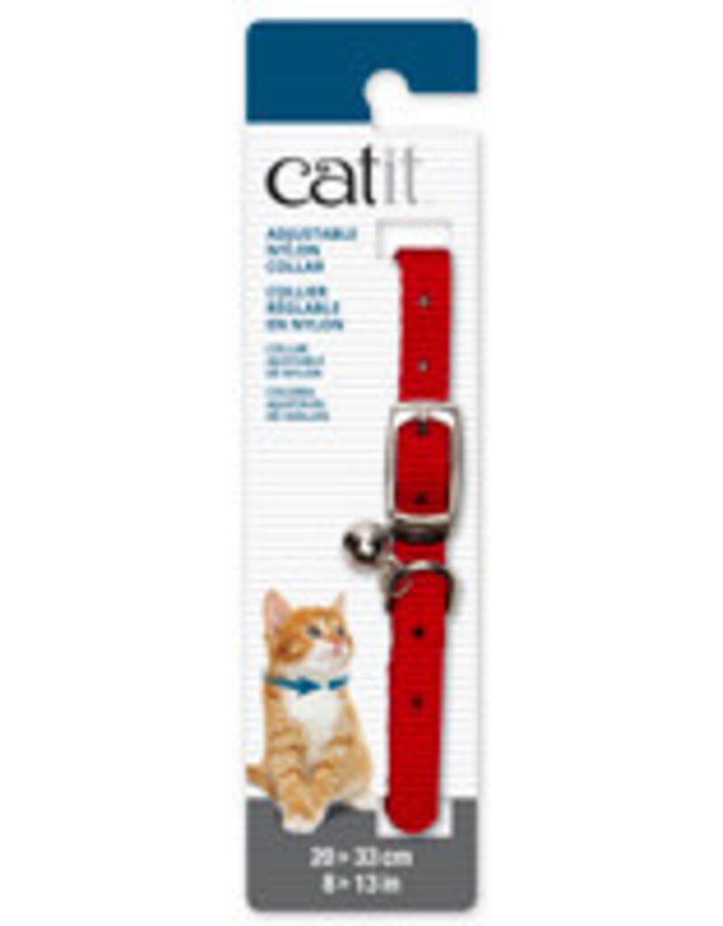 Catit Catit Adjustable Nylon Collar - Red - 20-33 cm (8-13 in)