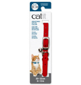 Catit Catit Adjustable Nylon Expandable Collar - Red - 20-33 cm (8-13 in)