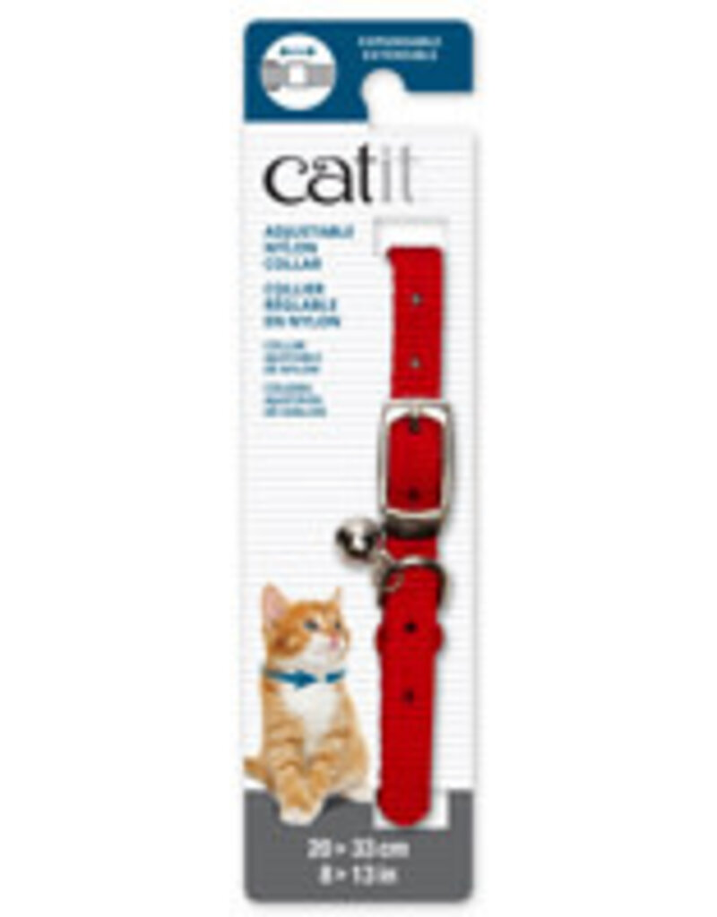 Catit Catit Adjustable Nylon Expandable Collar - Red - 20-33 cm (8-13 in)