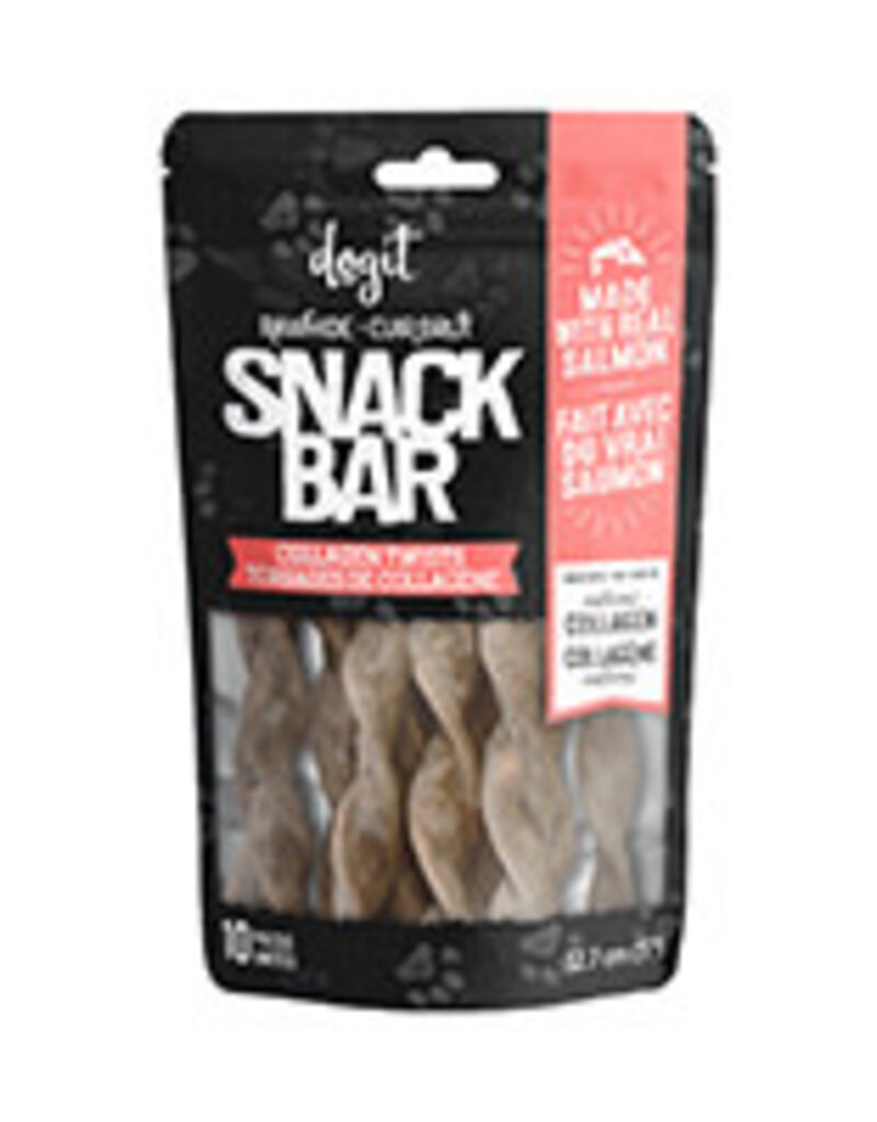 Dogit Dogit SnackBar Salmon Collagen Twists - 10 pieces - 5 in - approx 100 g (3.5 oz)