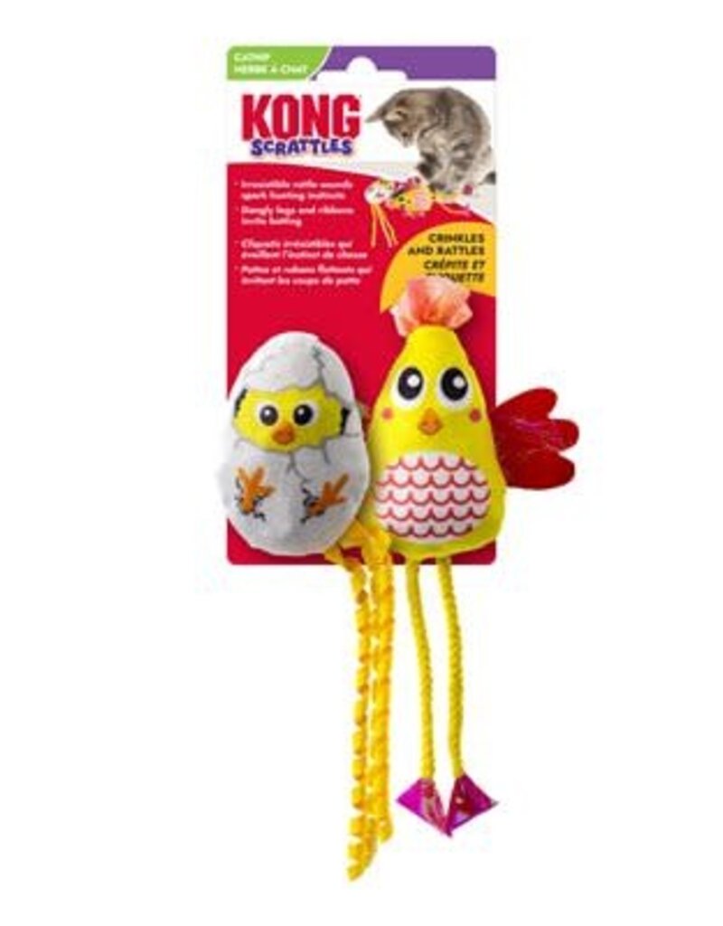 Kong Kong Cat Scrattles Chicken - 2 Pack