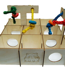 Zoo-Max Zoo-Max Labyrinth - Small Animal Maze with Ropes (10x10x3")