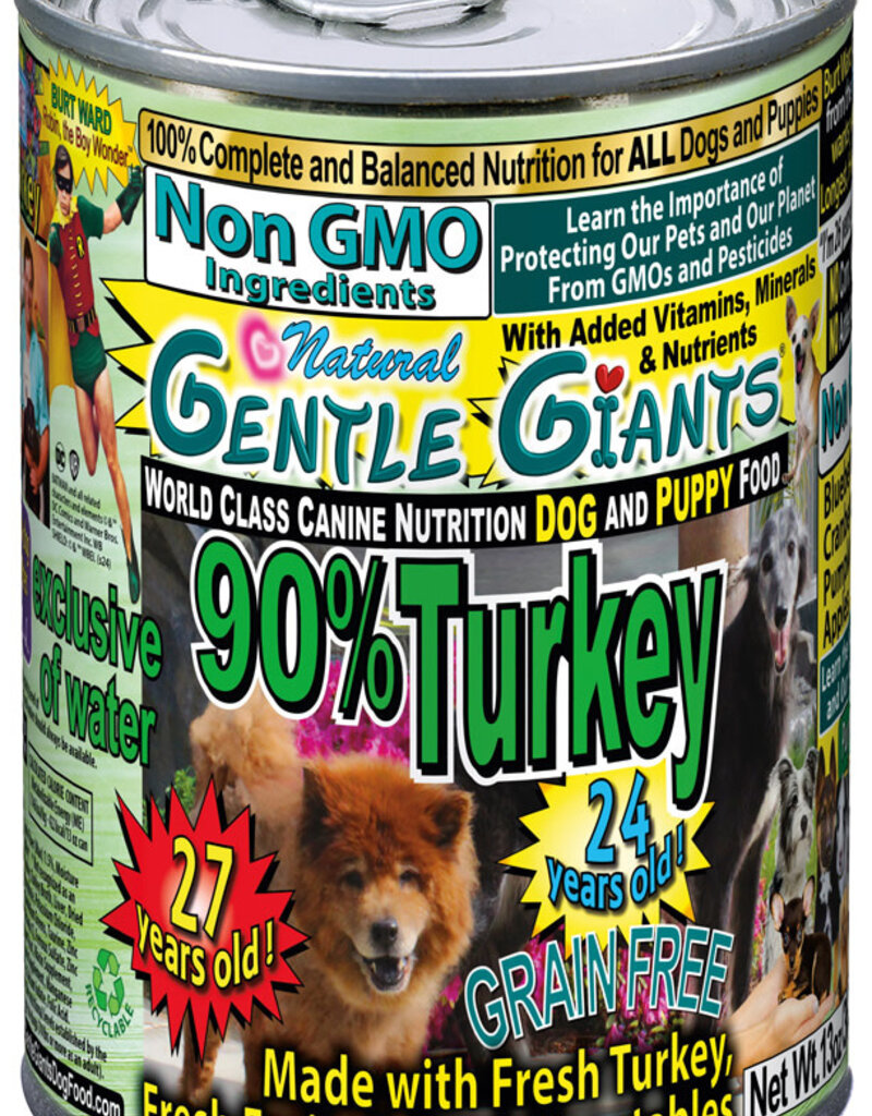 Gentle Giants Gentle Giants Dog Can - 90% Turkey 13oz