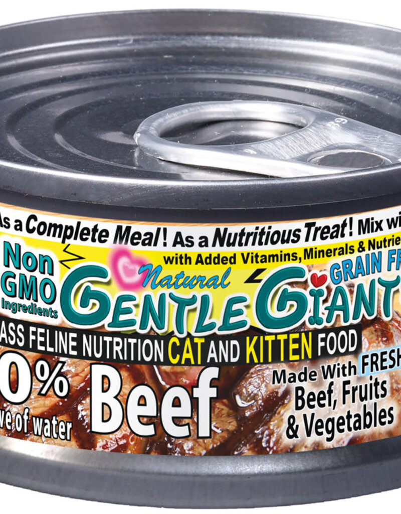 Gentle Giants Gentle Giants Cat Can - 90% Beef 3oz