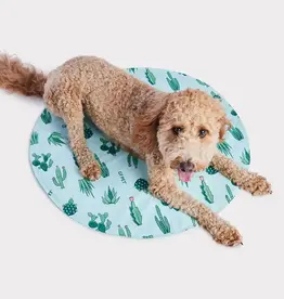 GF Pet GF Pet Round Ice Mat - Aqua Cactus