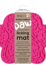 DexyPaws DexyPaws Paw Print Enrichment Licking Mat - Pink 1pc