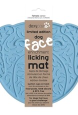 DexyPaws DexyPaws Dog Face Enrichment Licking Mat - Blue 1pc