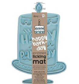 DexyPaws DexyPaws Happy Bark-Day Enrichment Licking Mat - Blue 1pc