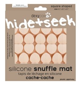 DexyPaws DexyPaws Square Hide and Seek Silicone Snuffle Mat - Nude 1pc