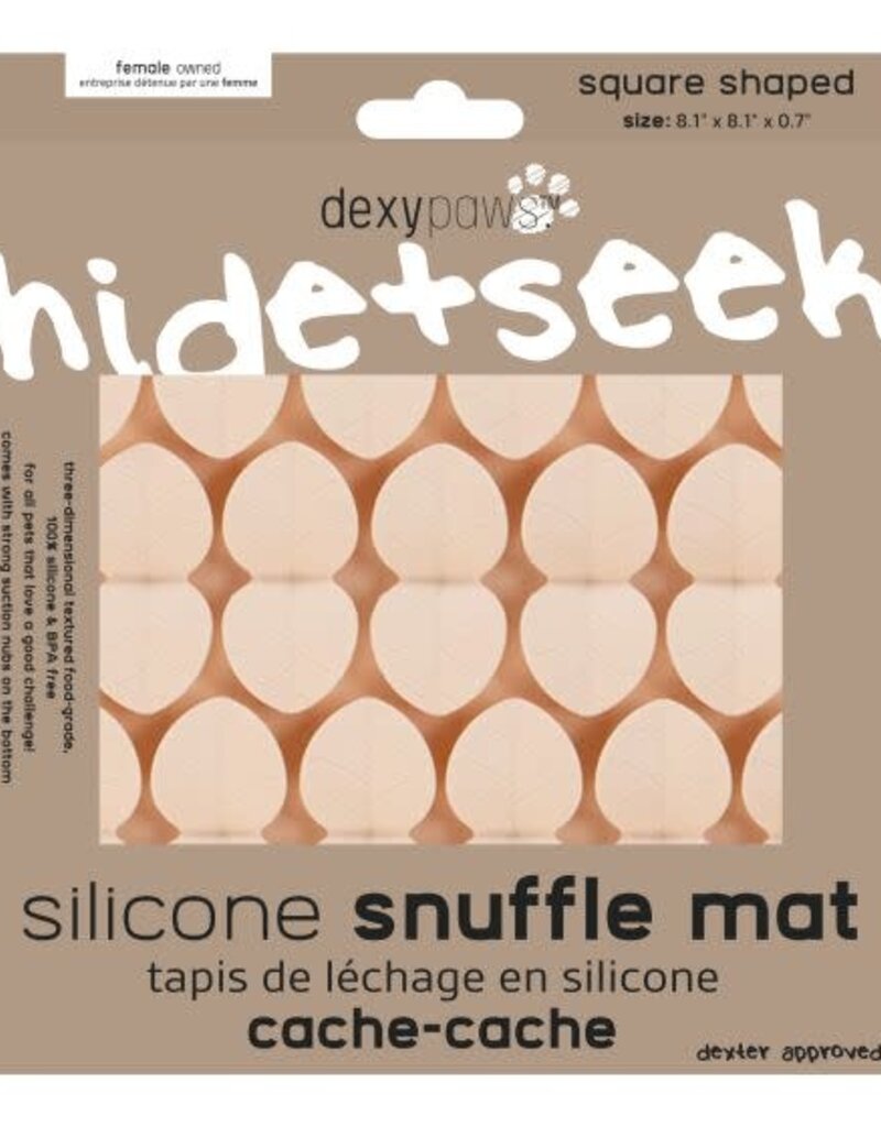 DexyPaws DexyPaws Square Hide and Seek Silicone Snuffle Mat - Nude 1pc