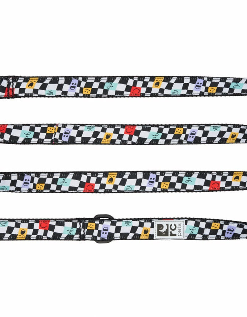 RC Pets RC Pets Leash 3/4"x6' Checkerboard