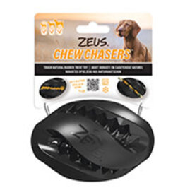 Zeus Chew Chasers Rubber Treat Rugby Ball - Black - 12.5 cm (5 in)