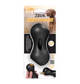 Zeus Chew Chasers Rubber Treat Peanut - Black - Small - 11 cm (4.3 in)